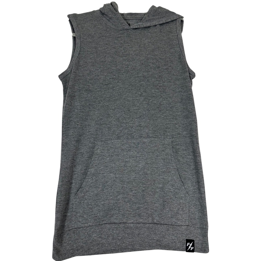 Affliction Fast & Furious‎ Sleeveless Gym Hoodie Tank Womens XS Gray Streetwear